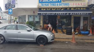 Tai Huat Tyres old shopfront Singapore